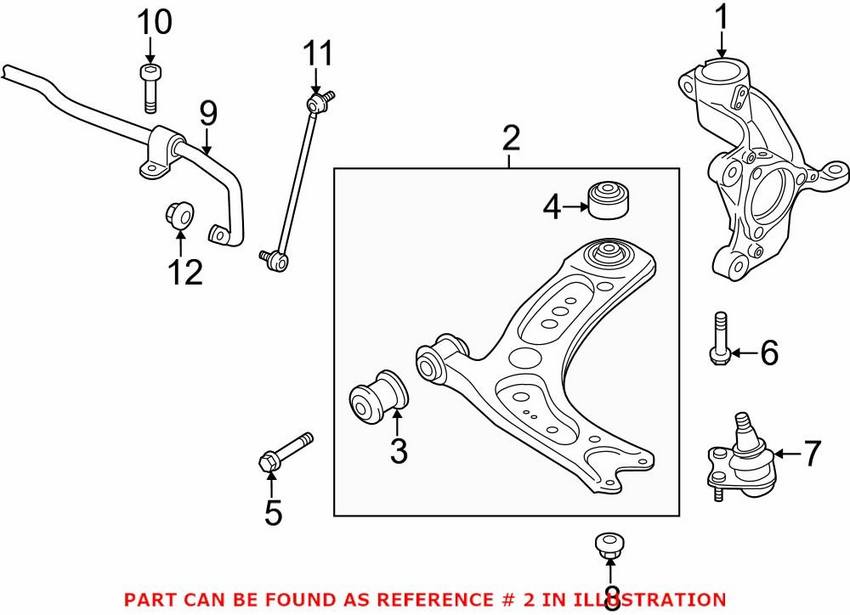 Audi Suspension Control Arm - Front Driver Side 81A407151C